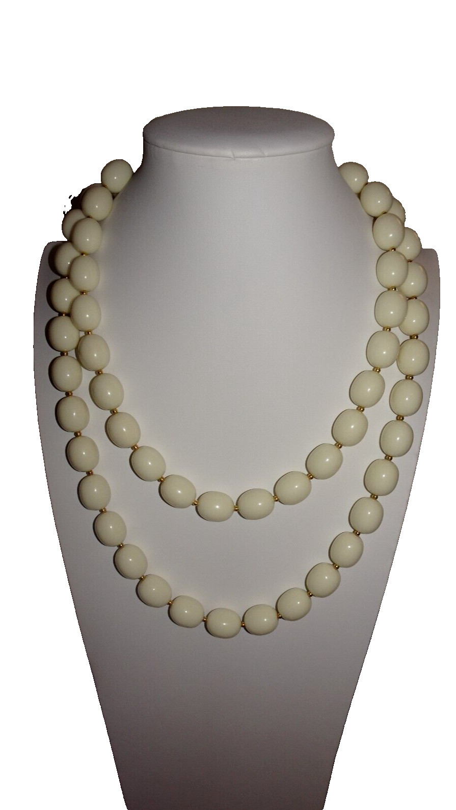 KENNETH LANE SIGNED 24 & 30 INCH RESIN BEAD NECKLACES NEW WITH TAGS