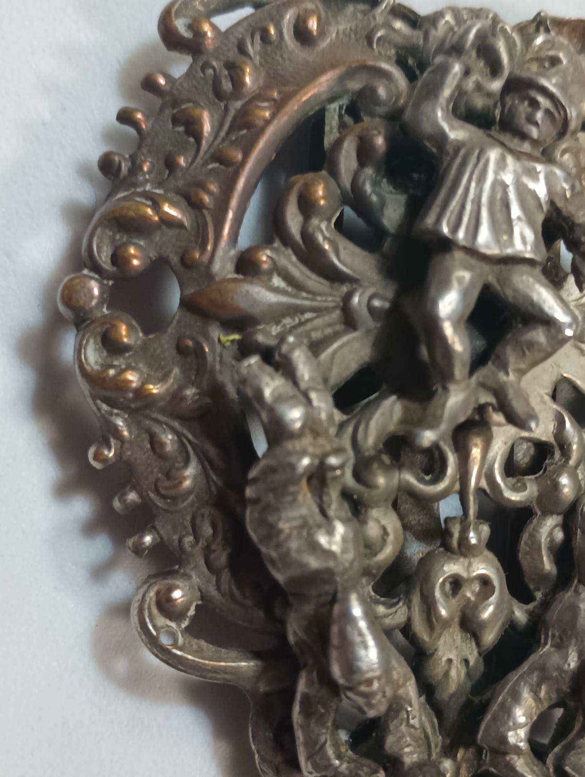 Rare, Vintage Broach/Dress Clip from 1895 To 1910 Era. Sterling Silver Plated.