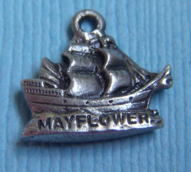 Vintage Mayflower ship sterling charm