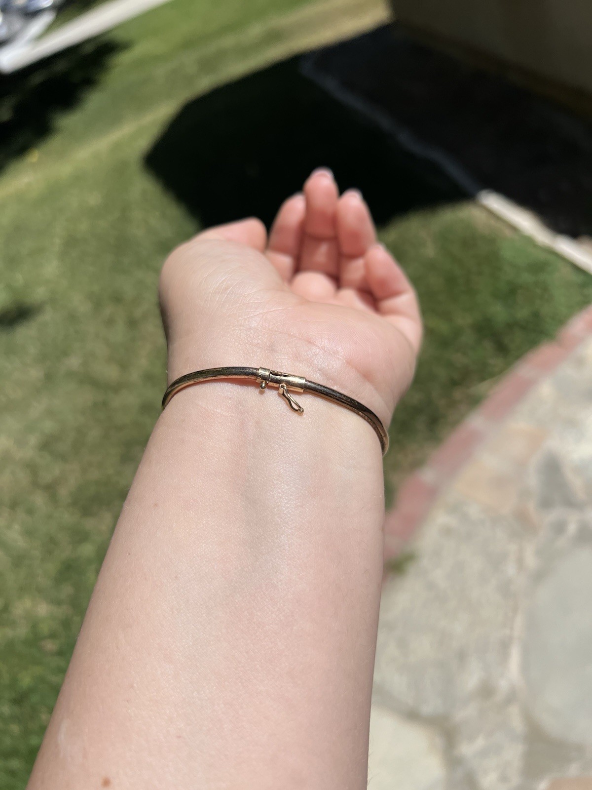 Antique Victorian bypass bracelet gold filled with solid 14k gold clasp
