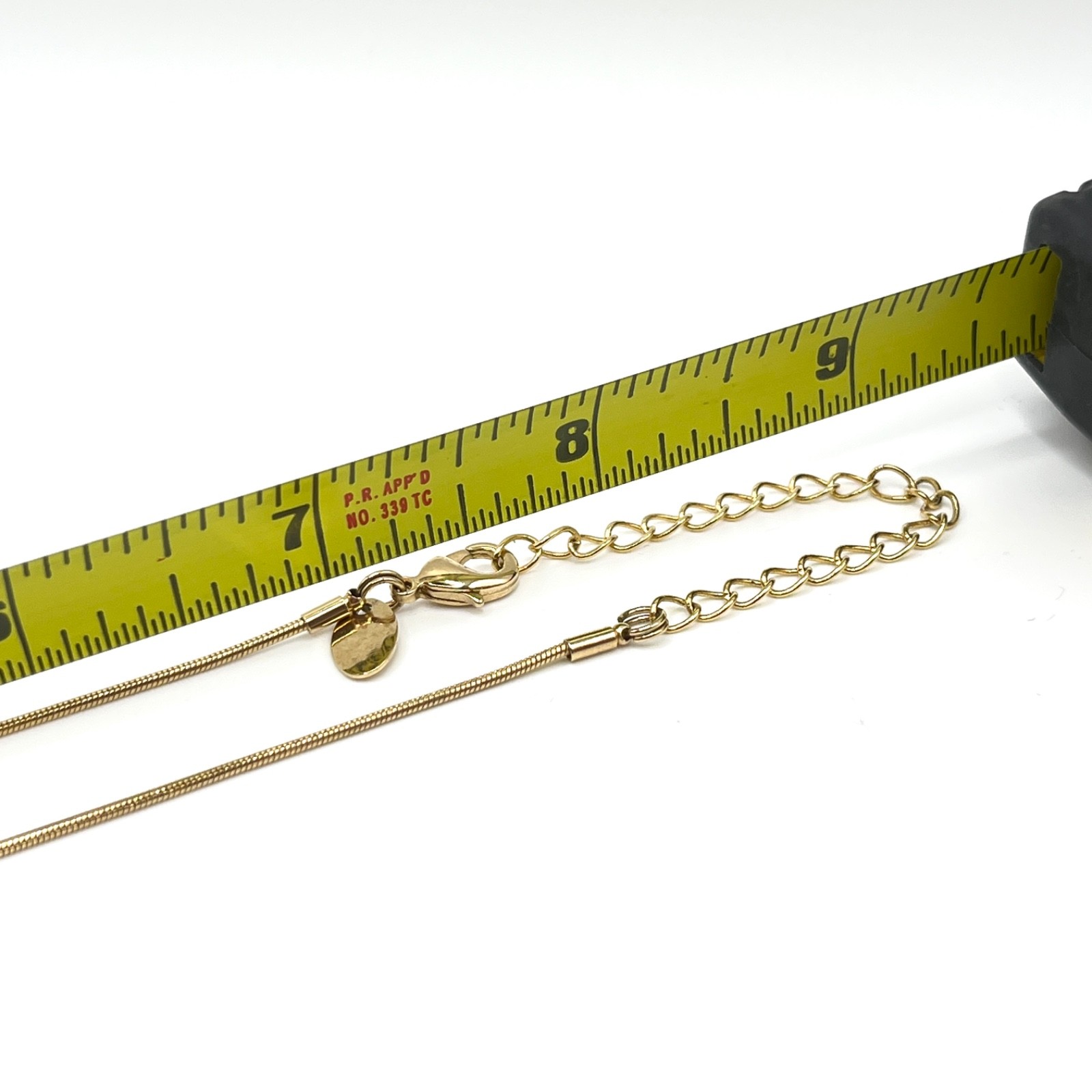 Lia Sophia Oval Square Black & Gold Tone Necklace Dainty Elegant Stackable 18″