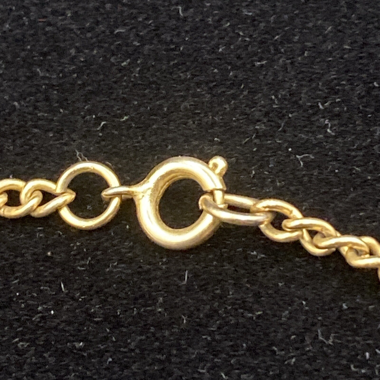 Vintage White Enamel Articulated Large Butterfly Gold Tone Open Link Chain Mod