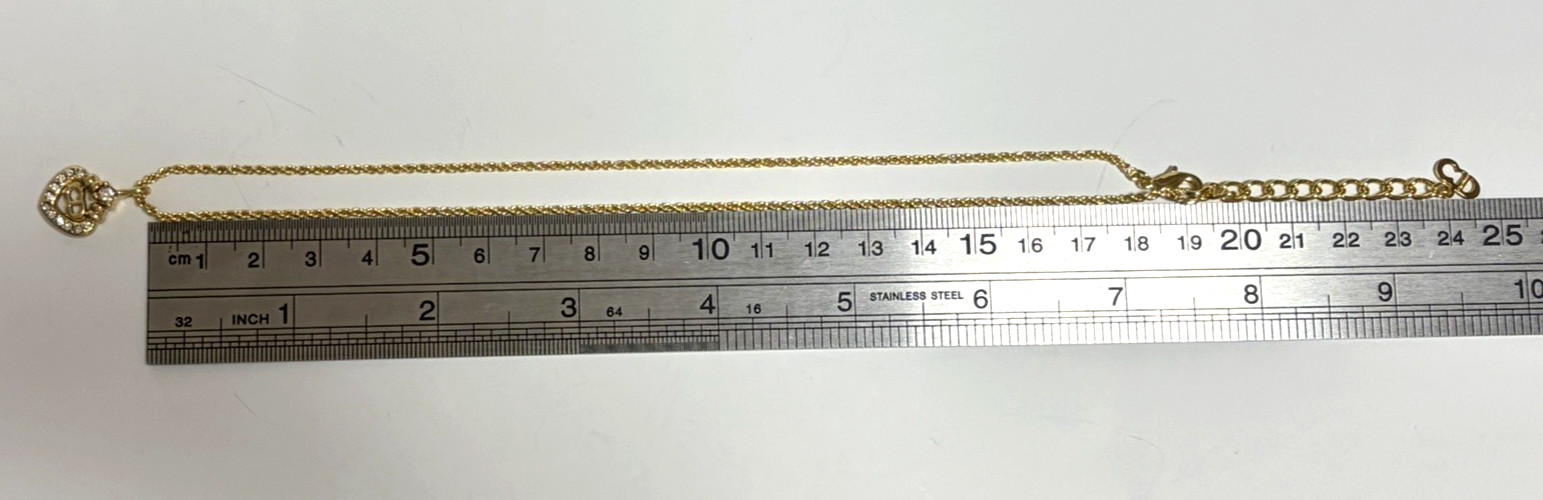 Christian Dior necklace pendant rhinestone gold plated diamond shape