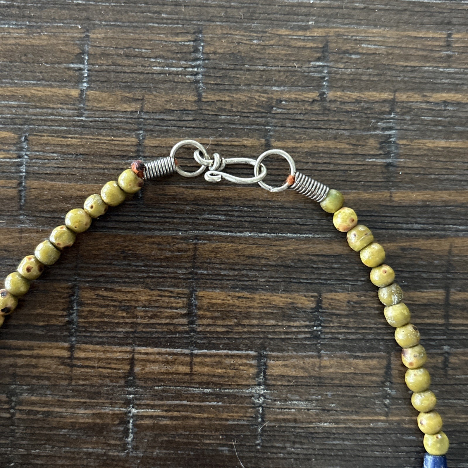 Vintage Bohemian Unique Statement Necklace Multicolor Beads Stone & Shapes Retro