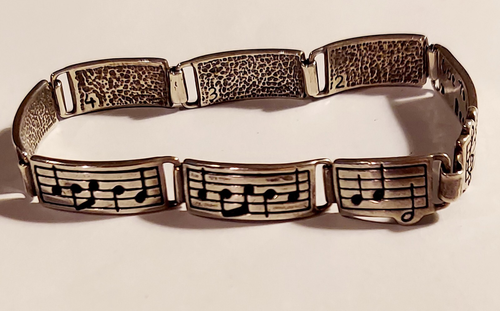 Sterling Silver Shube Dakota West Ode to Joy Beethoven Music Notes Bracelet 7″