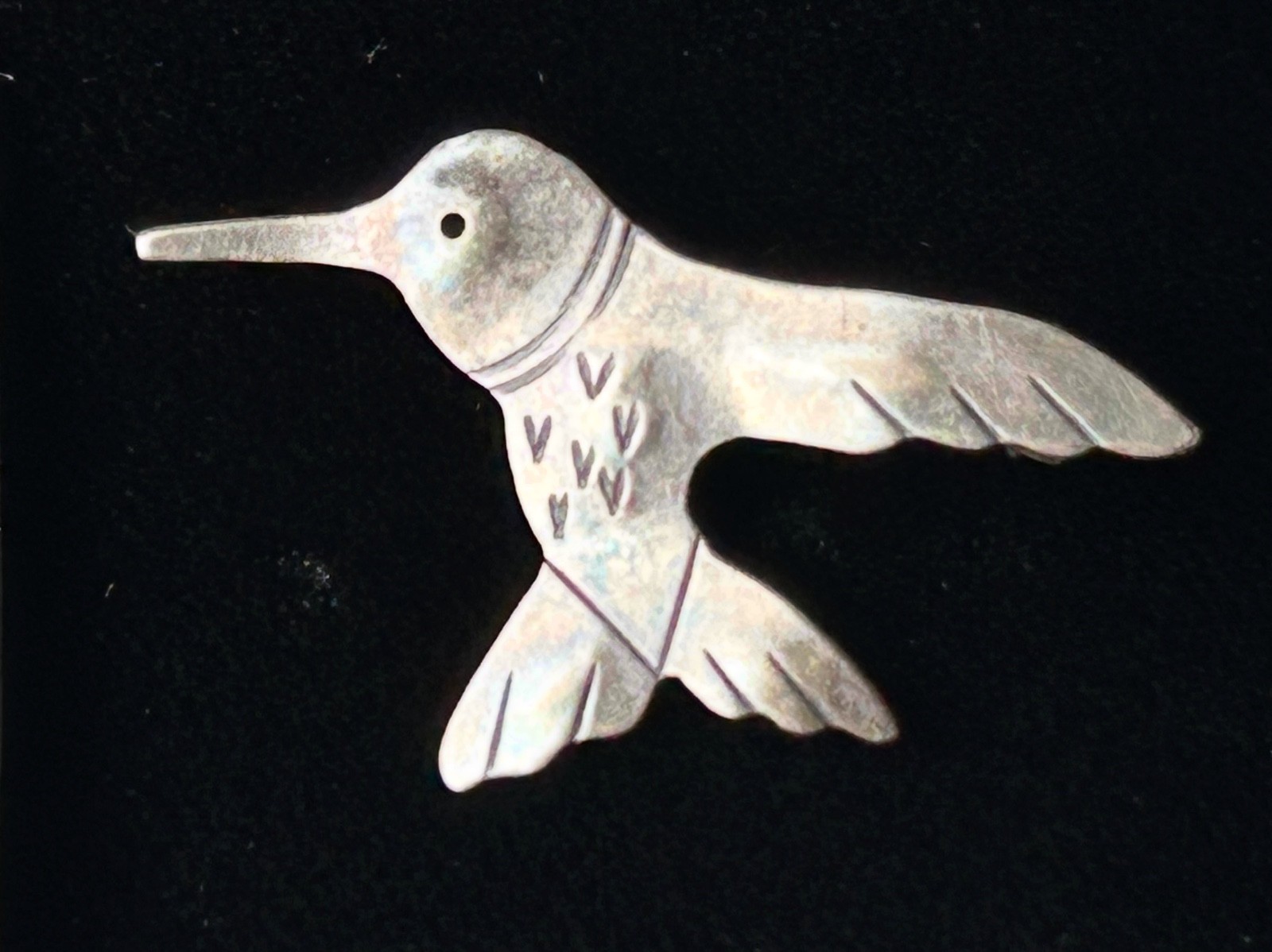 Vintage MCM Abbott Gotshall Sterling Silver Hummingbird Brooch