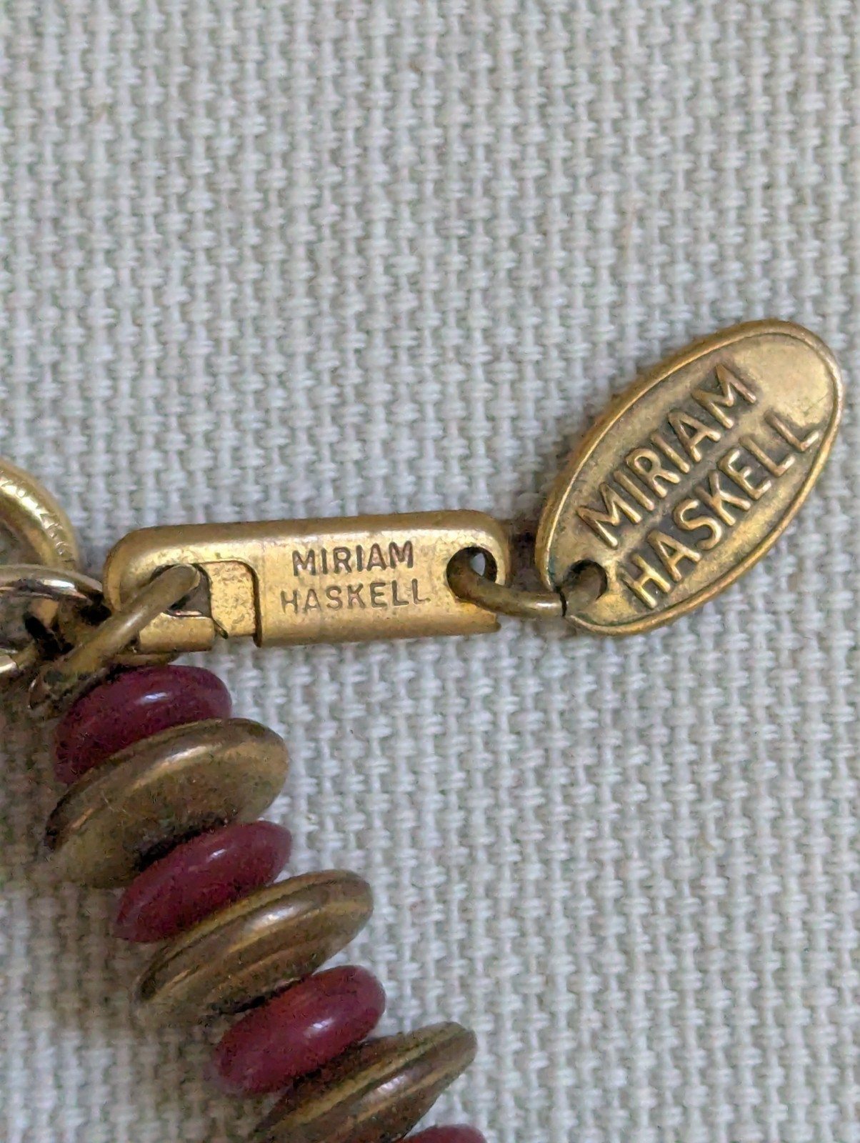 Vintage 17″ Miriam Haskell Egyptian Revival Necklace