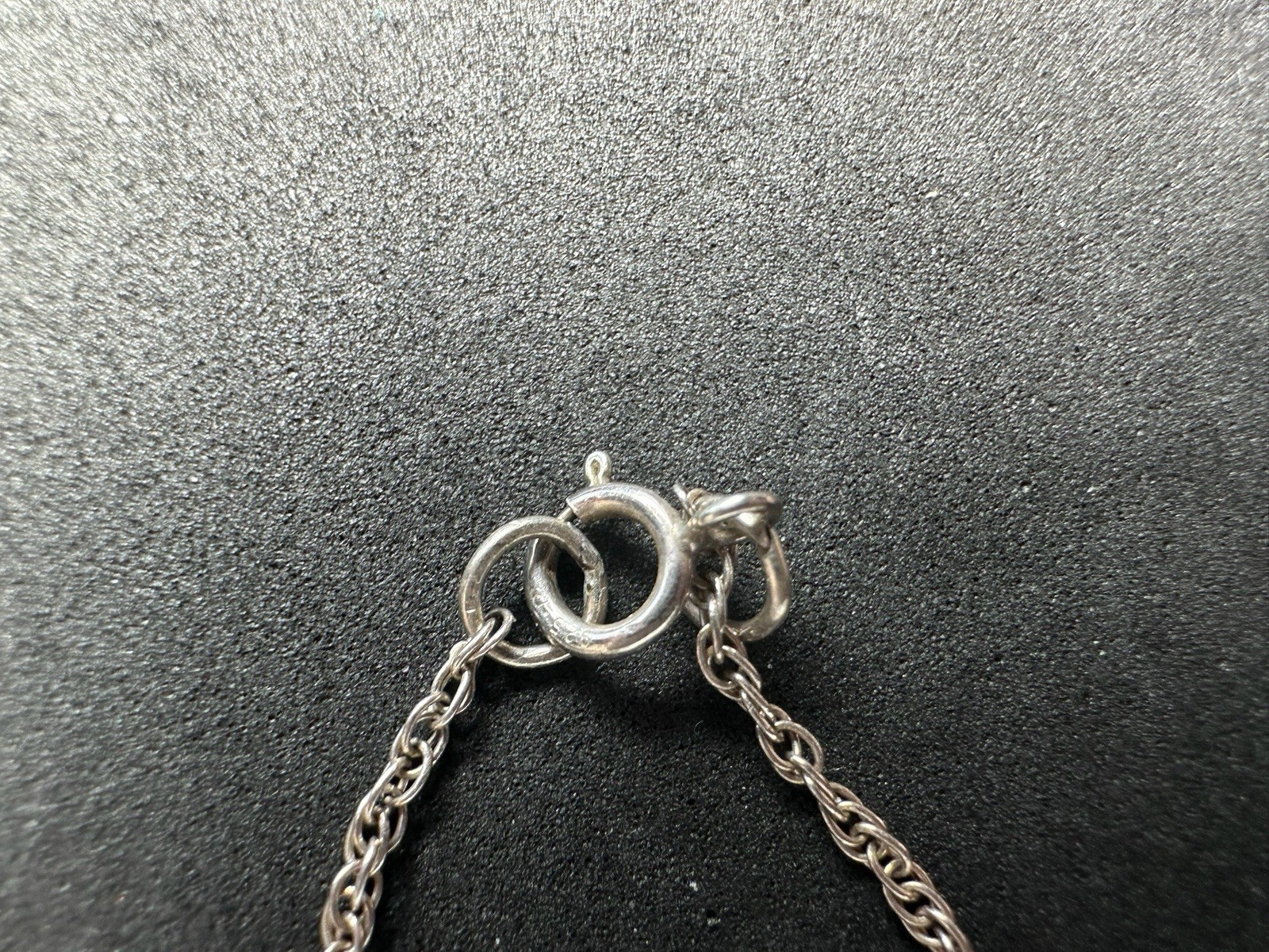 3.69g Vintage Sterling Silver 925 Heart Pendant Chain Necklace M 16.5 in