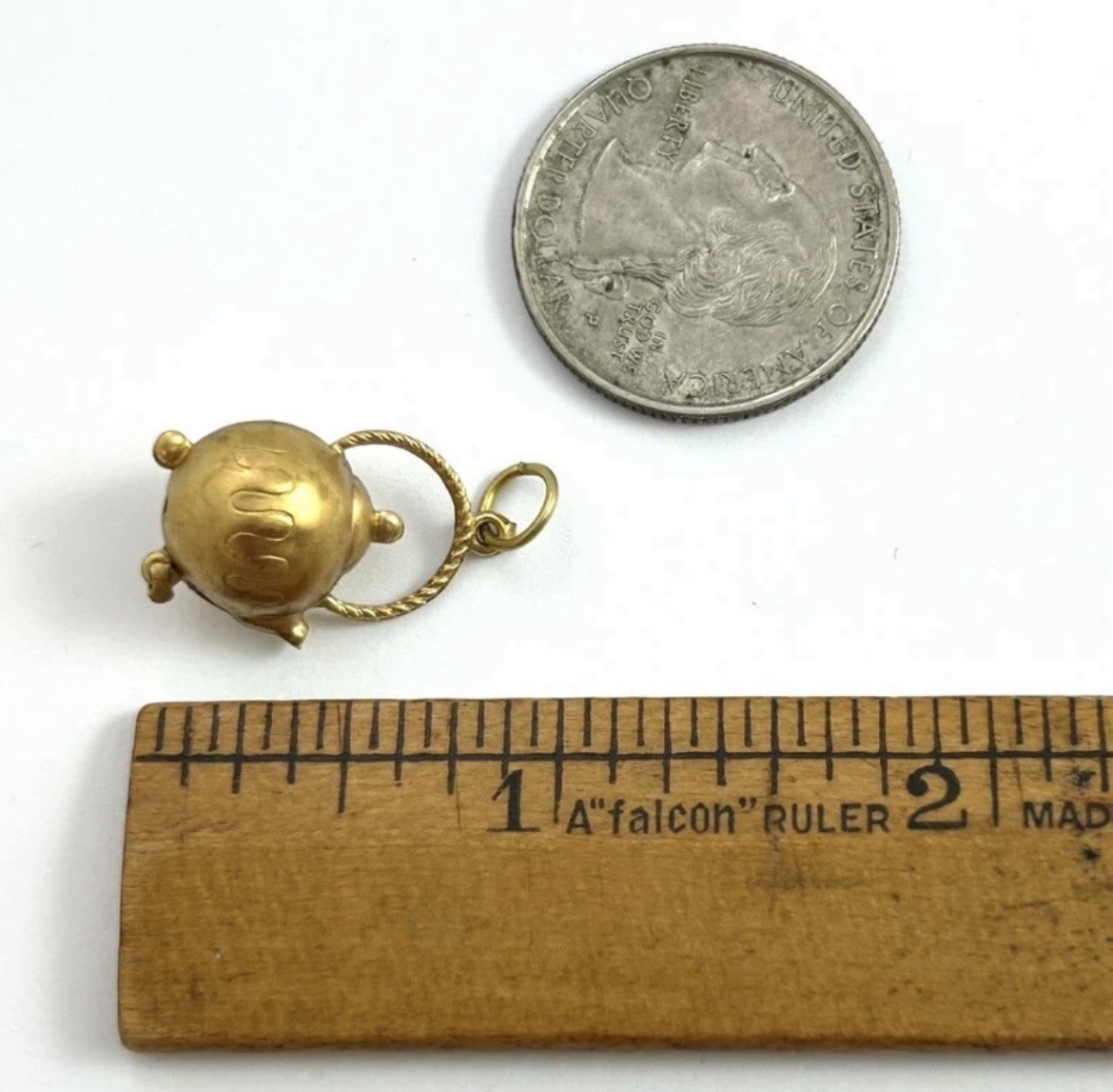 Vintage Charm Pendant Teapot Brass Metal Vintage Jewelry Tea Lover Gift For Her