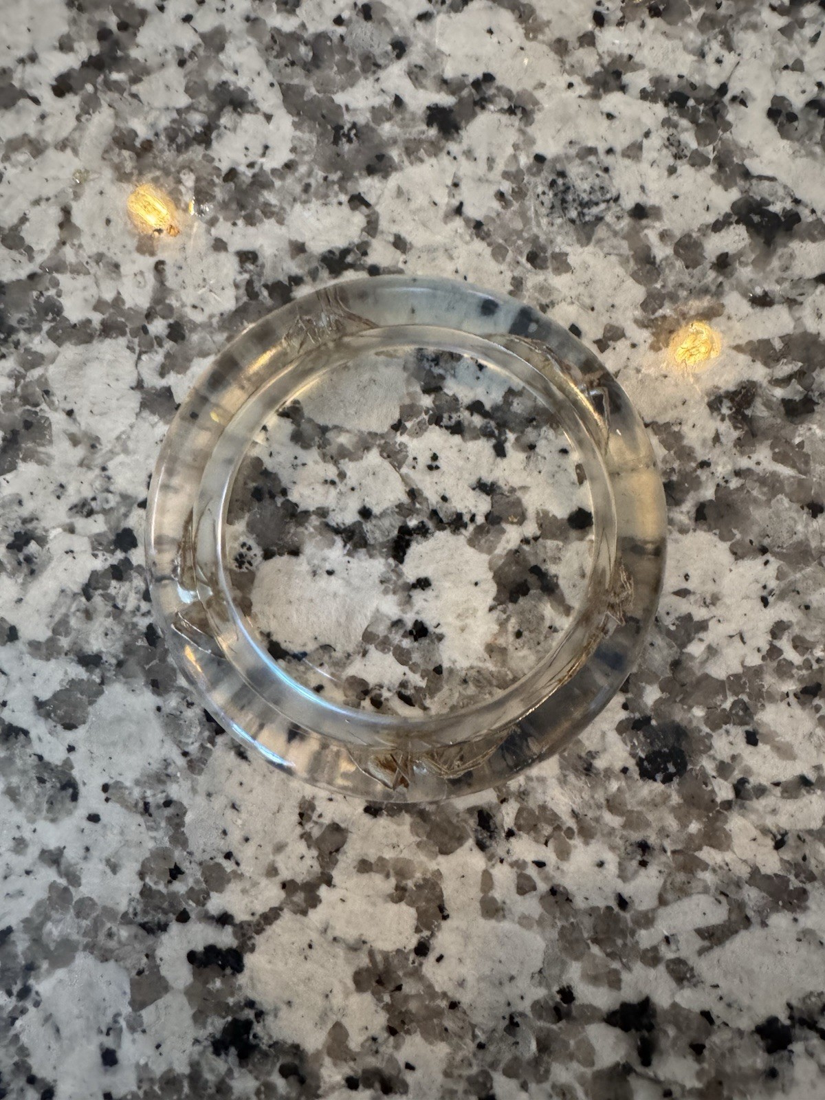 Vintage Lucite SPIDER Bangle Bracelet Real Bugs Embedded Resin Oddities Jewelry