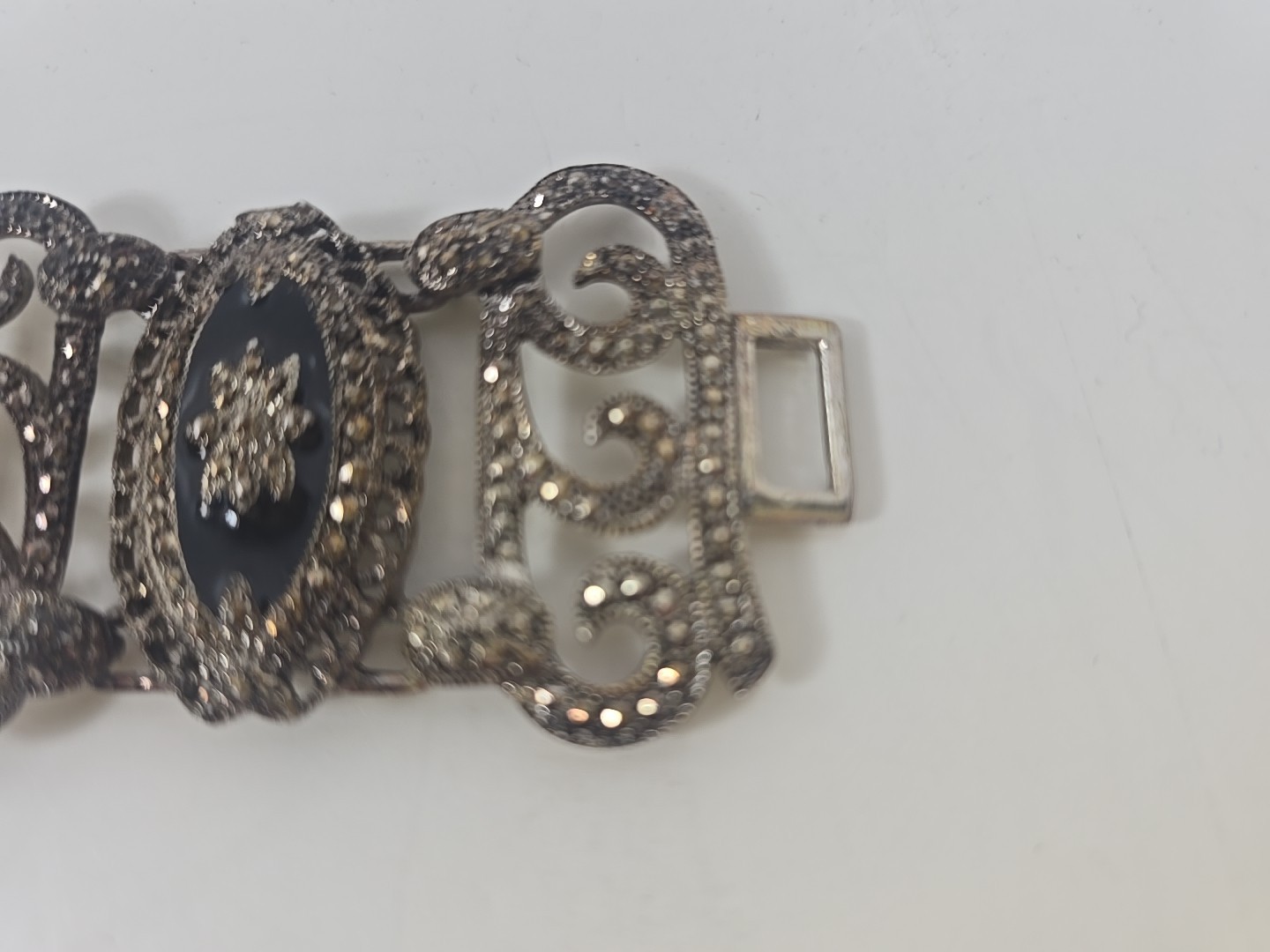 Vintage Victorian Wide Revival Bracelet Edwardian Design 8″ x 1 1/2″