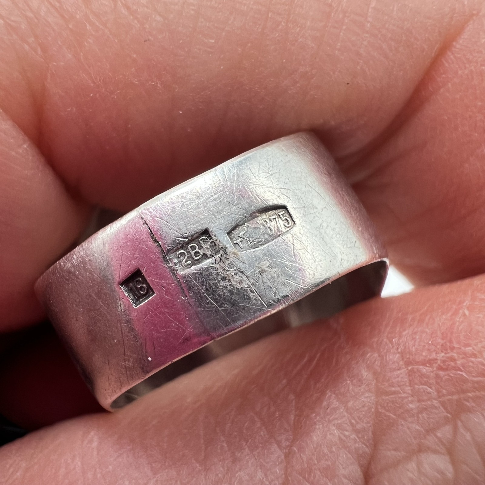 Vintage USSR Sterling Silver 875 Ring Soviet Jewelry Men’s Stamp Size 6.5 US