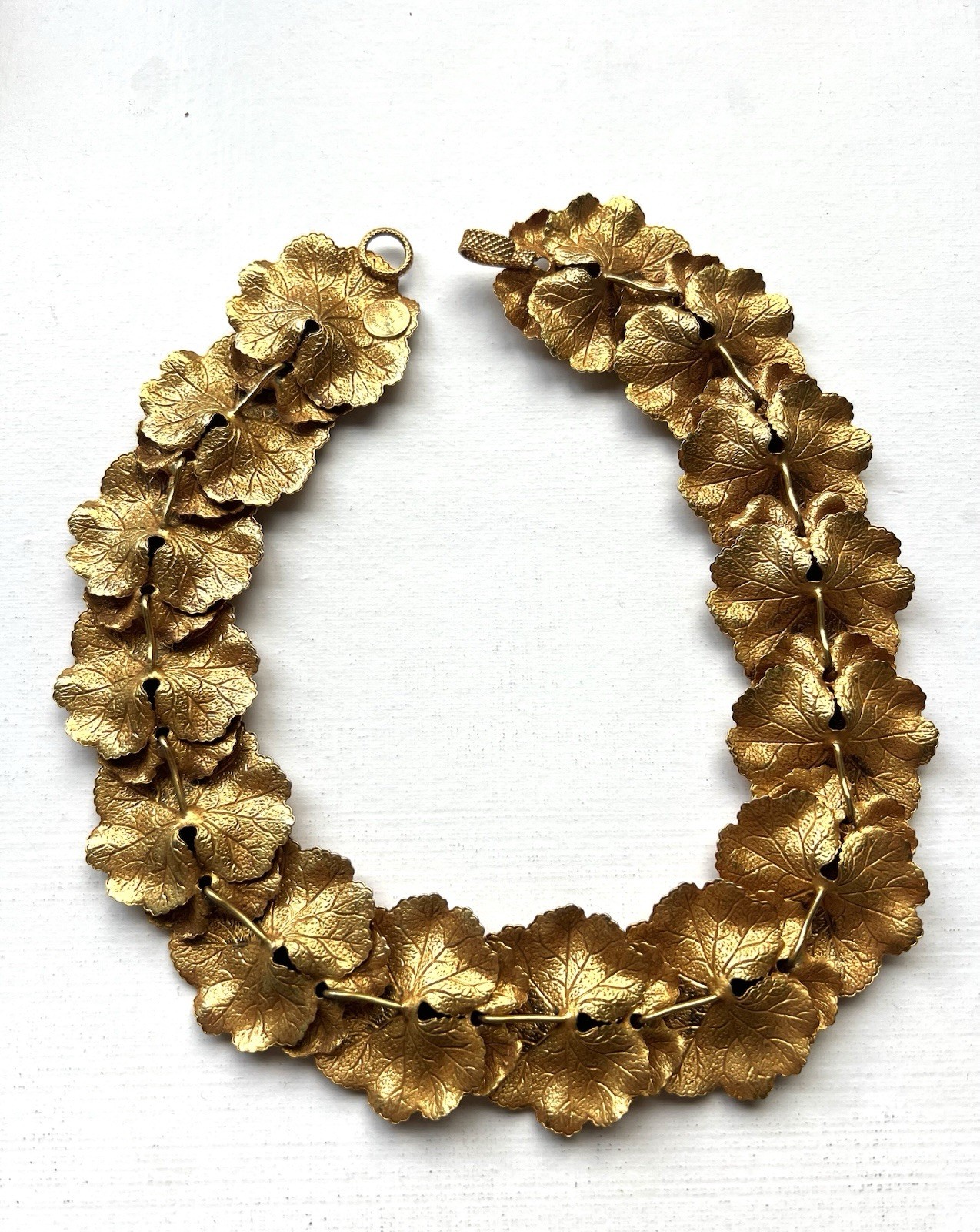 Necklace/Collar Dominique Aurientis France VTG 1980s 18 K Gold Plated 17” #280