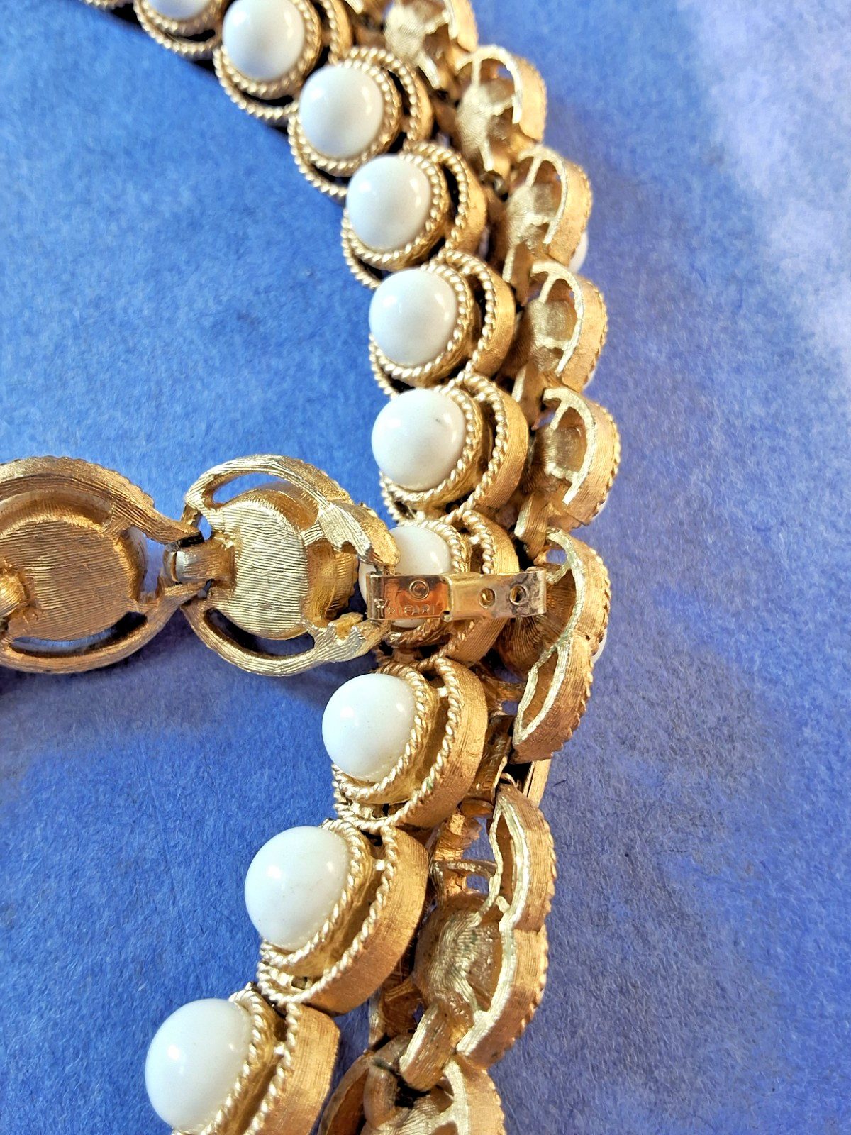 Crown Trifari Necklace And Bracelet Set ( missing clasp cover on bracelet)