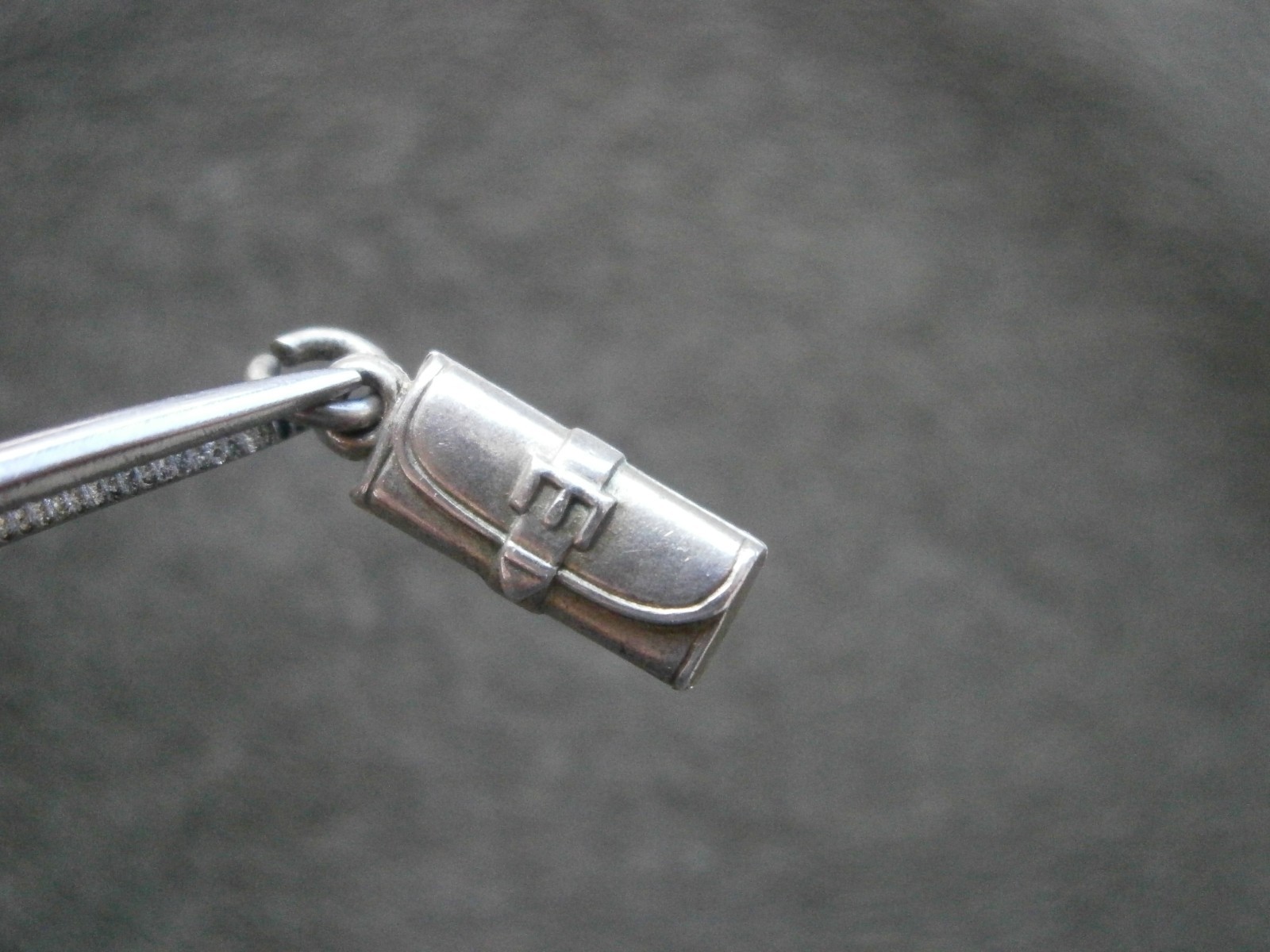 Small Clutch Purse Handbag Vintage Sterling Silver Bracelet Charm Pendant