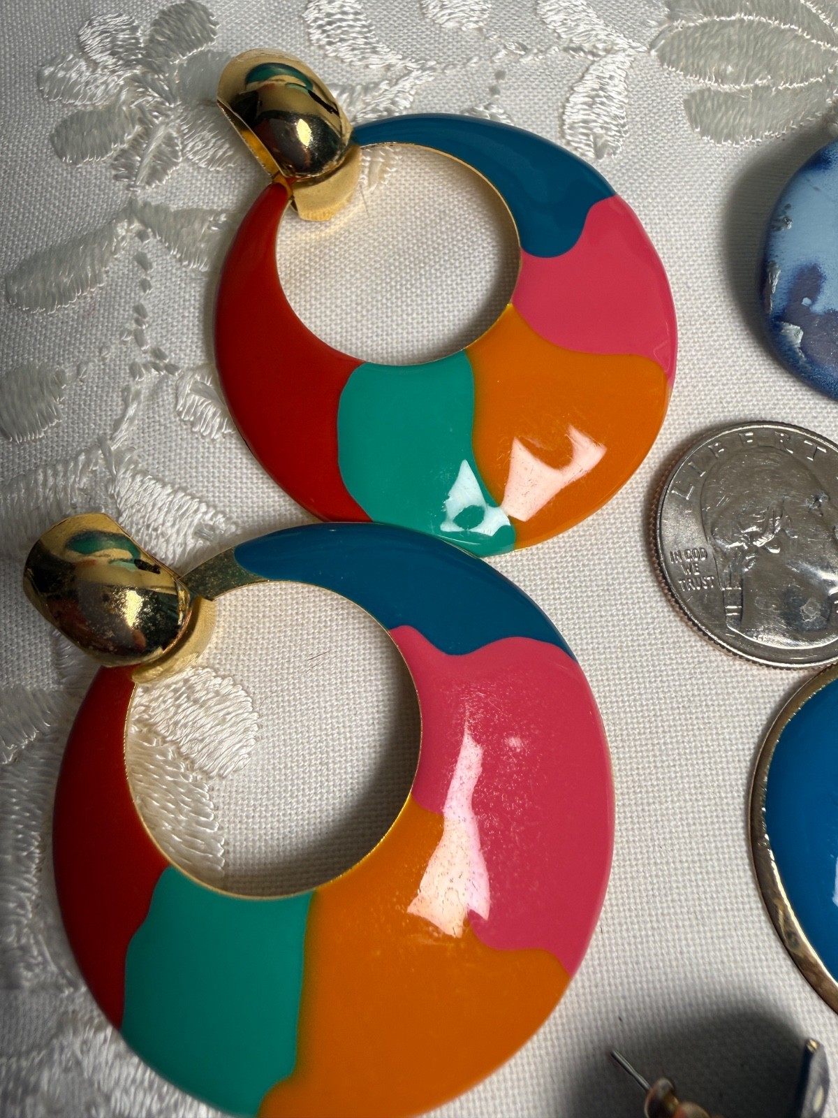 Vintage Pierced Earrings. 1990’s. Fun! Lightweight. 1980’s. Excellent Condition.
