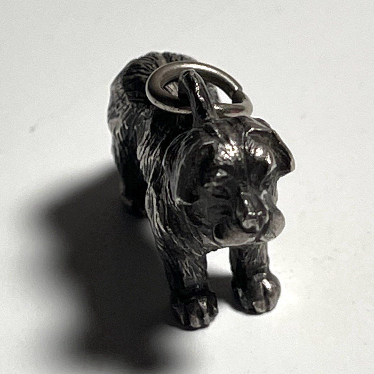 Pewter Bearded Collie Dog Charm Or Pendant 25MM Length Vintage – P76