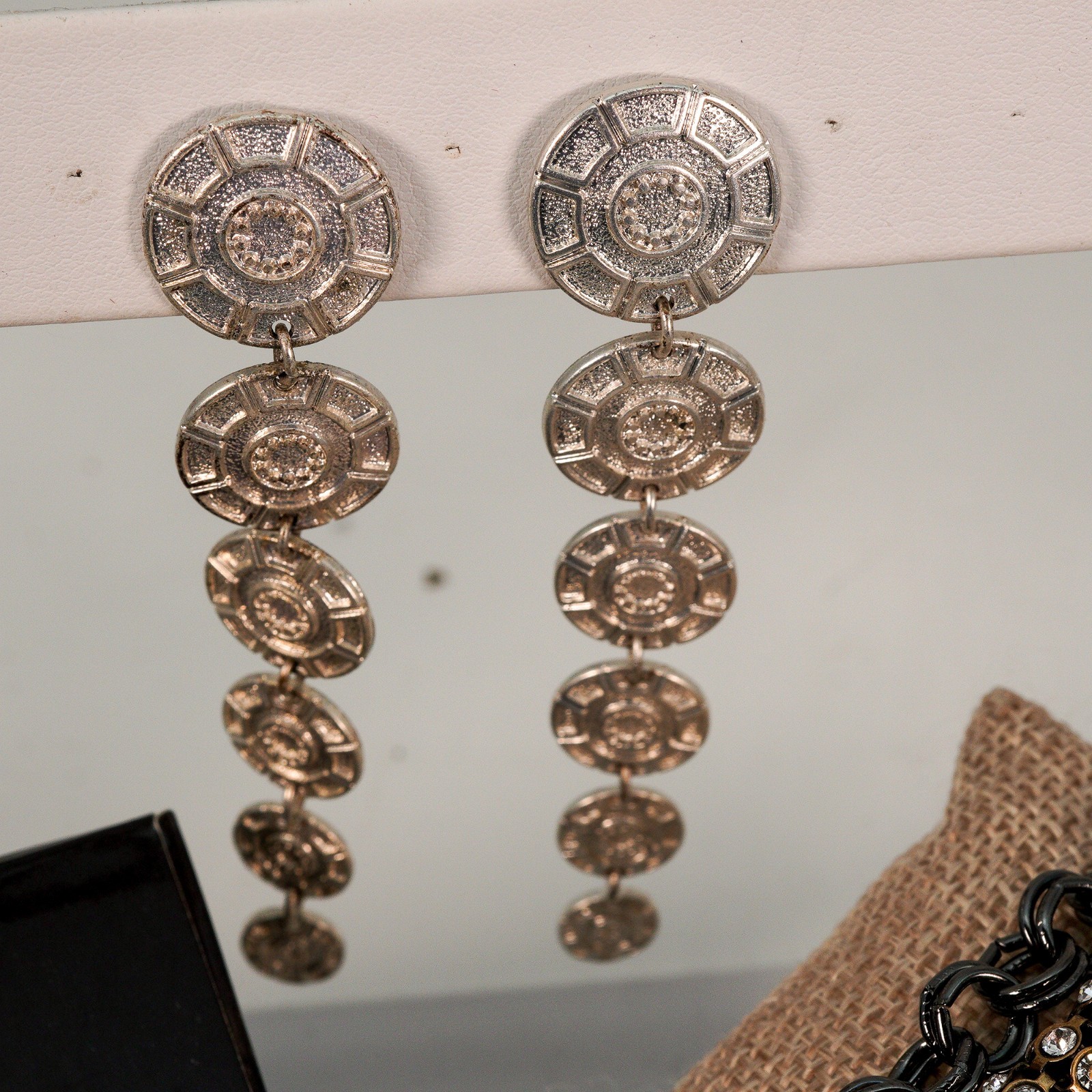 Mark by Avon Jewelry Set Earrings Bracelet New Silvertone Chain Y2K 2000s Boxed