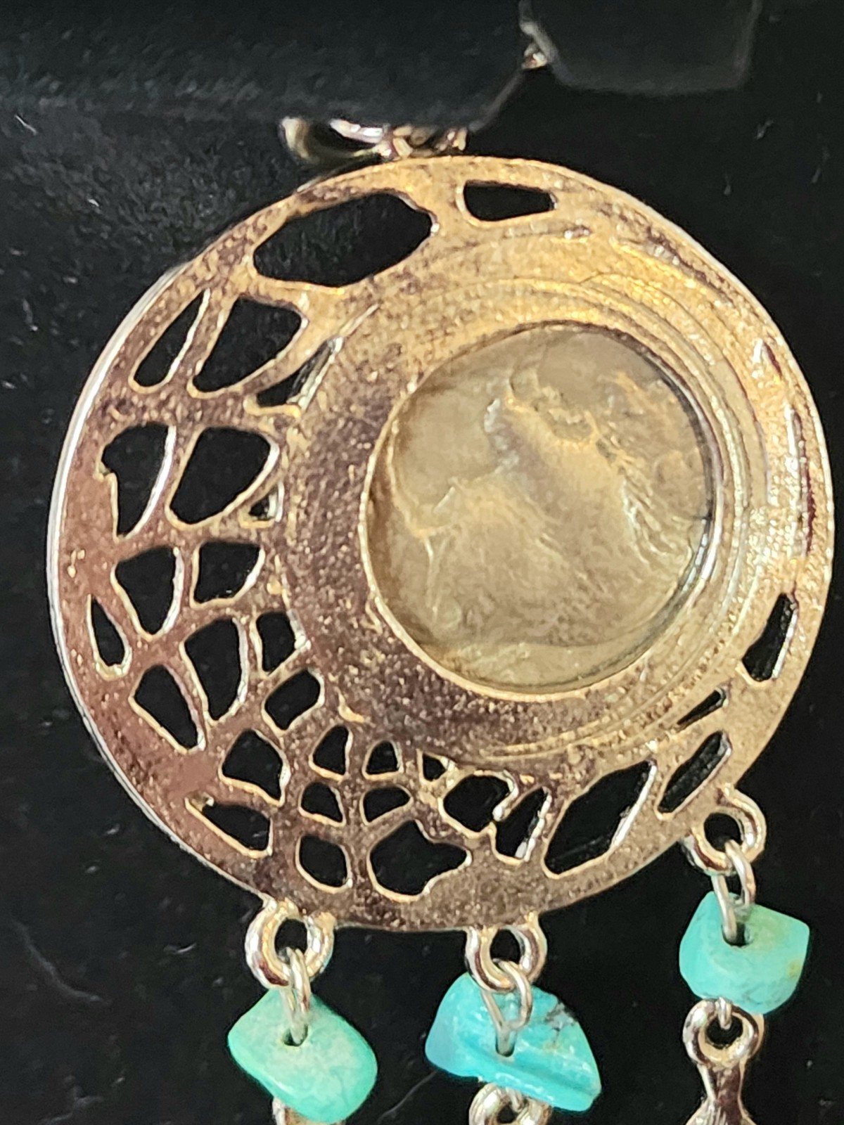 Vintage American Historic Society 1936 Buffalo Nickel Pendant Necklace COA NIB