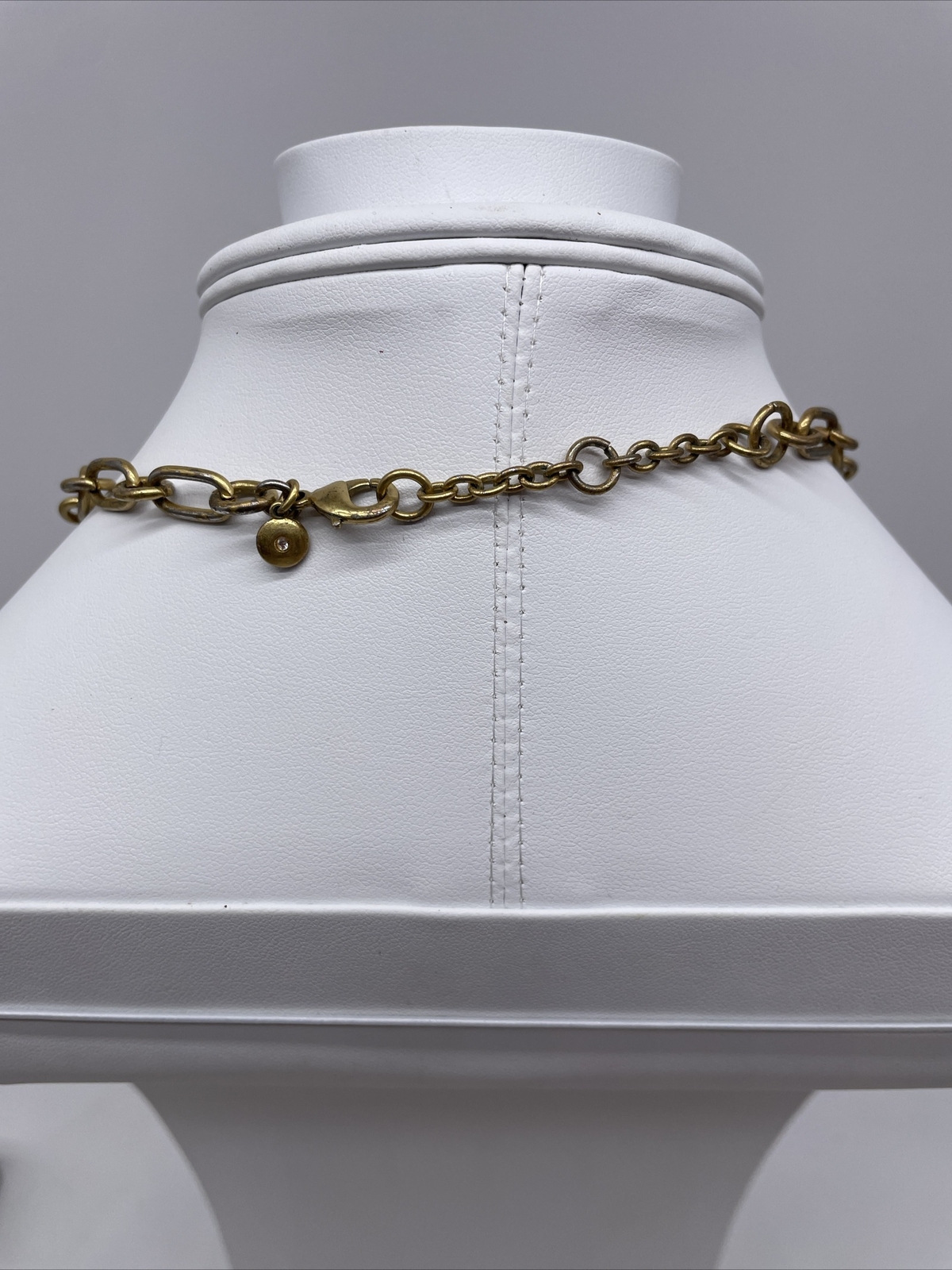 J Crew Necklace Chain Link Chunky Pearlized Tortoise Shell Acrylic Jewelry 20”