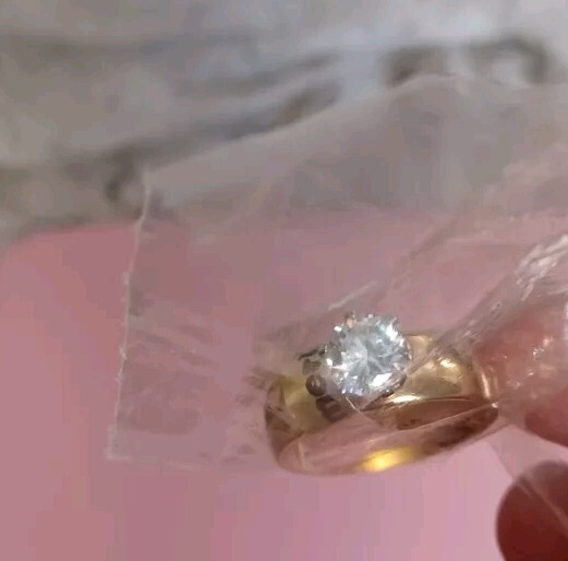 VINTAGE MERLITE NEW/SEALED CZ RING “1902” SIZE 7 14K DURA-KLAD GOLD ELECTROPLATE