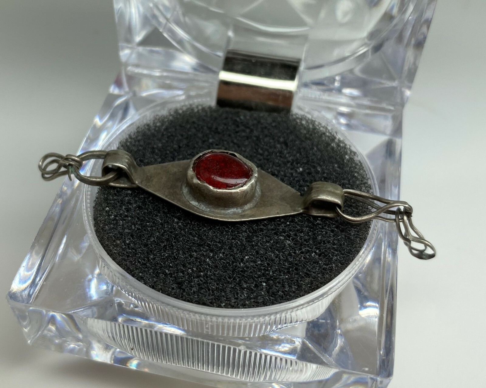 Silver Viking Pendant With Gem (900-1000 AD)