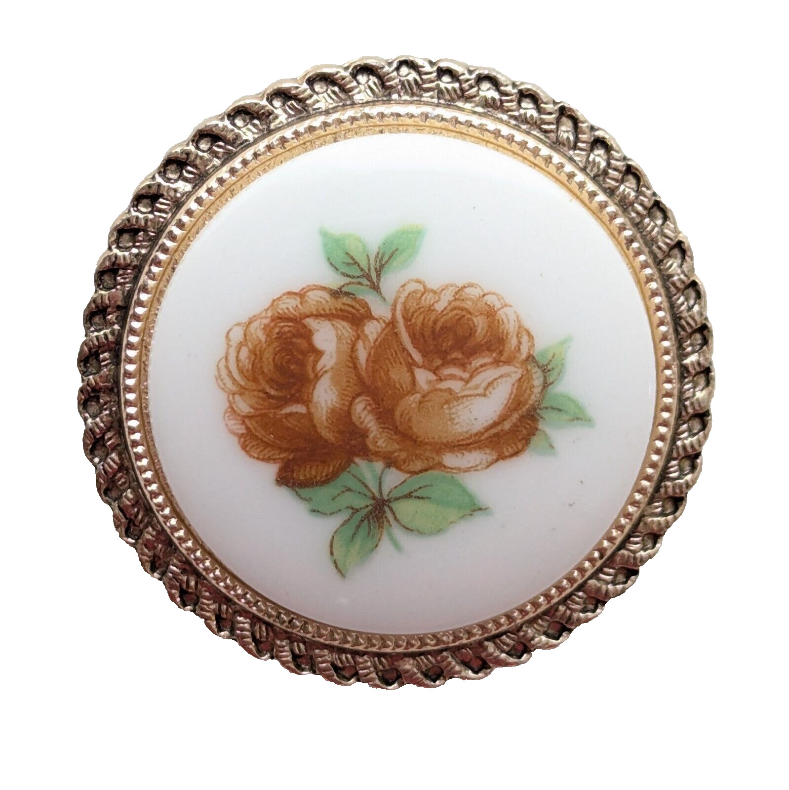 Rose Scarf Dress Clip Western Germany Vintage Victorian Revival Jewelry Gift