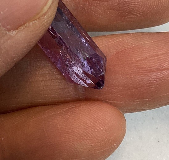 Vintage Sterling Silver Amethyst Rock Crystal Pendant