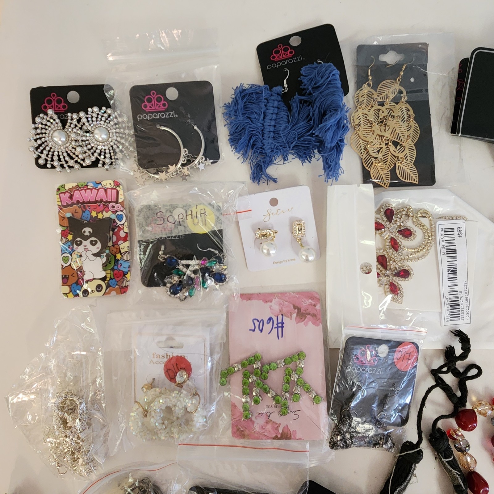 Lot (A) Of New & Used Costume Jewelry Modern Earrings Pins Necklaces Reseller