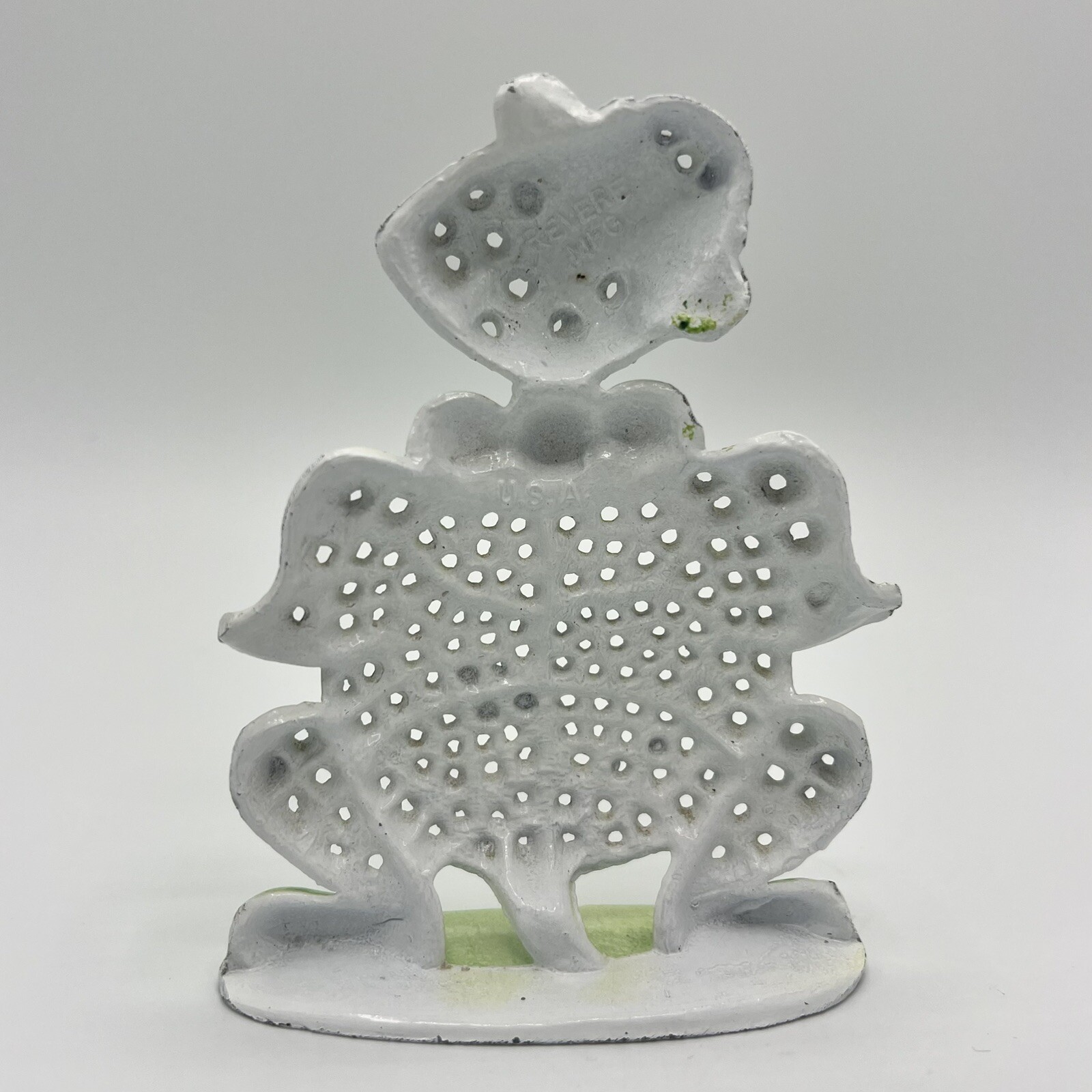 Vintage Revere Mfg. Green 4.5” Turtle Earring Holder Display USA Googly Eye