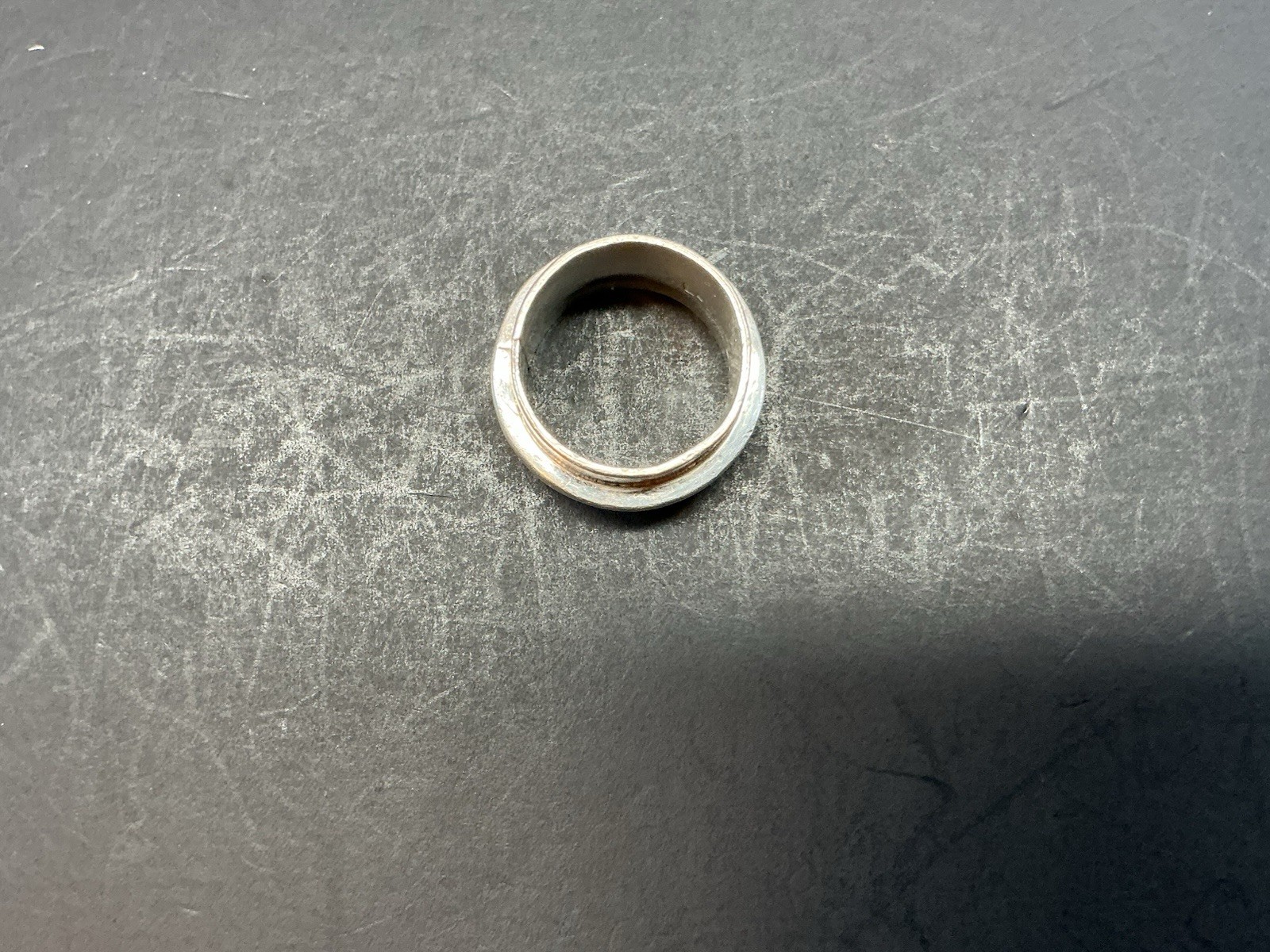 Size 6 ** 1/2 Inch WIDE BAND Sterling Silver Vintage Mexico 925 Ring