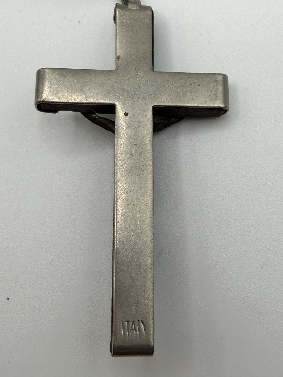 VINTAGE ITALY SILVER WOOD TYPE ROSERY ESTATE JEWELRY