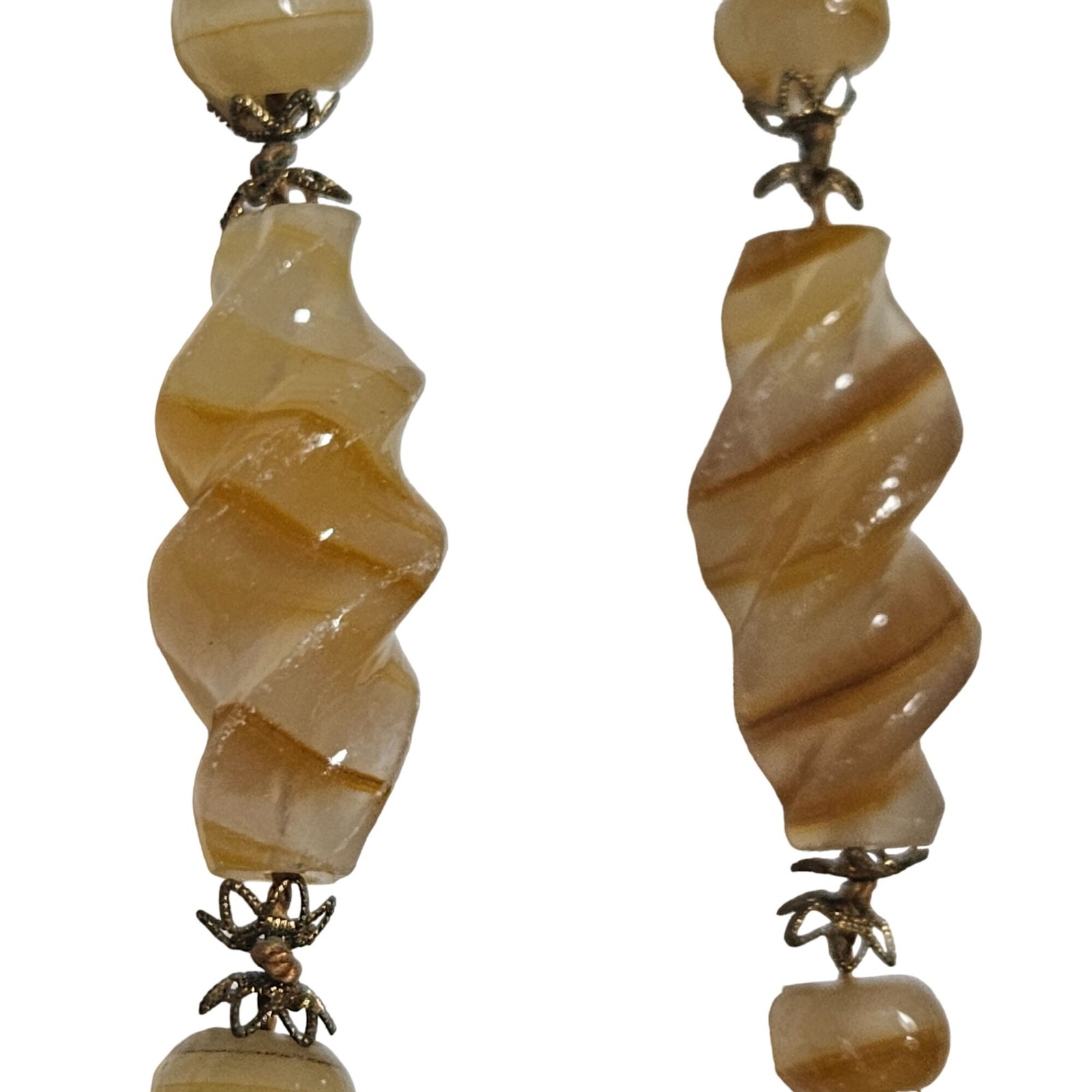 Vintage Beaded Necklace Twisted Beads Unique Retro Classic Fashion Jewelry Women