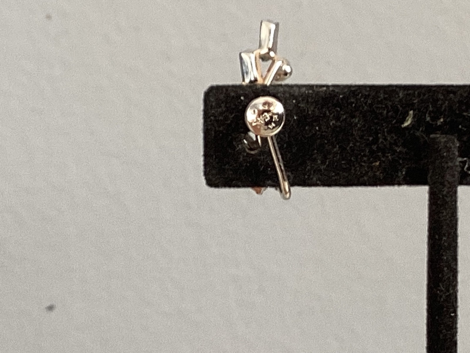 VINTAGE AUTHENTIC SIGNED STERLING SILVER, CLEAR & BLUE TOPAZ CRYSTAL EARRINGS NR