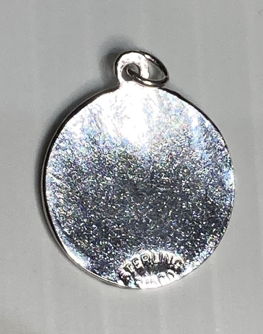Vintage Sterling Silver Enameled Collectible Souvenir Evangeline Bracelet Charm