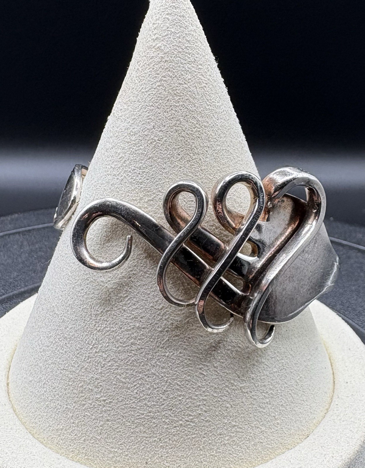 Vintage WM A Rogers Oneida Spoon Cuff Silver Plated Bracelet 7”