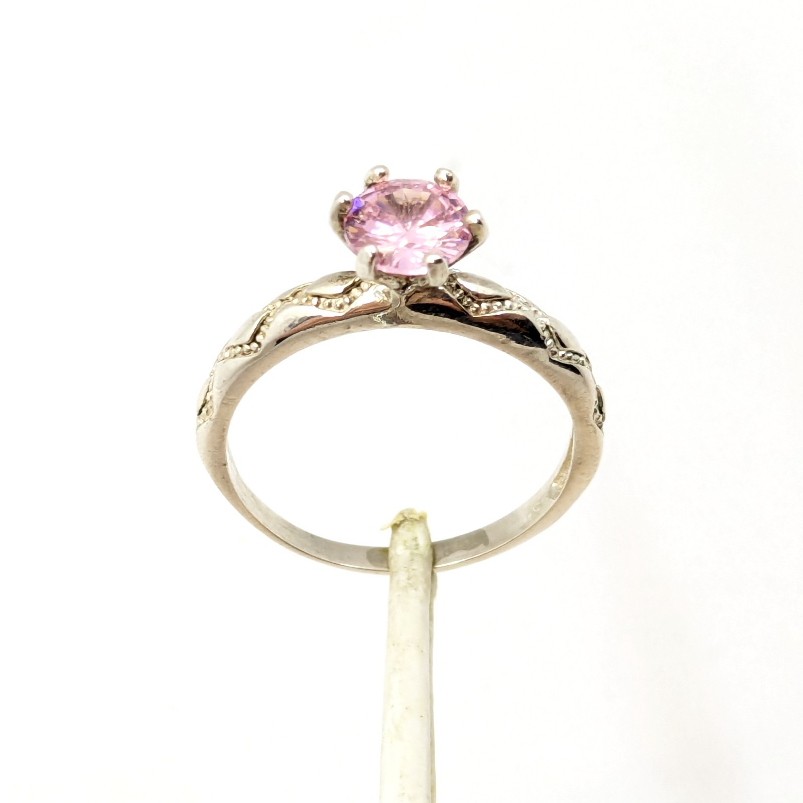Vintage Luxury RING Silver 925 with Chic Bright Stone -size: 7.75US (17.5mm)| #8