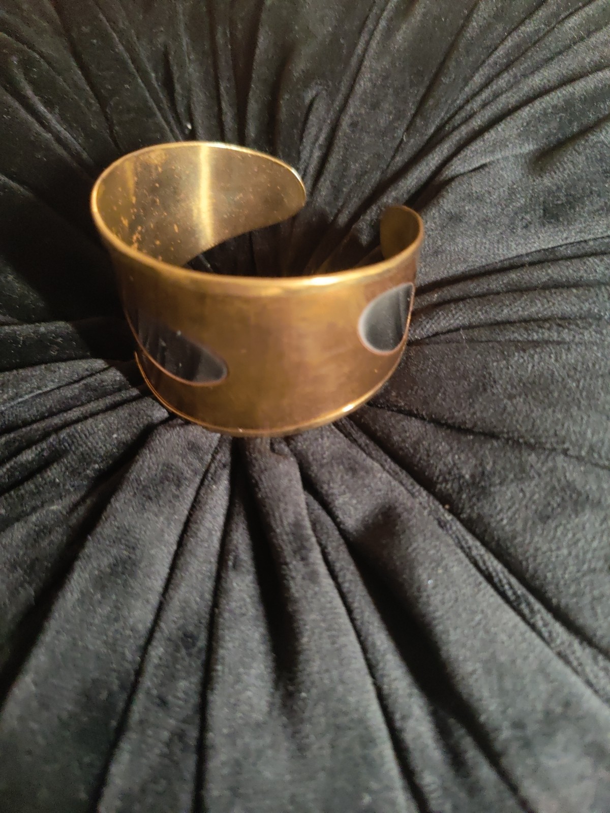 Vintage Modernist Brutalist Cuff Bracelet Copper Brass Silver Artisan