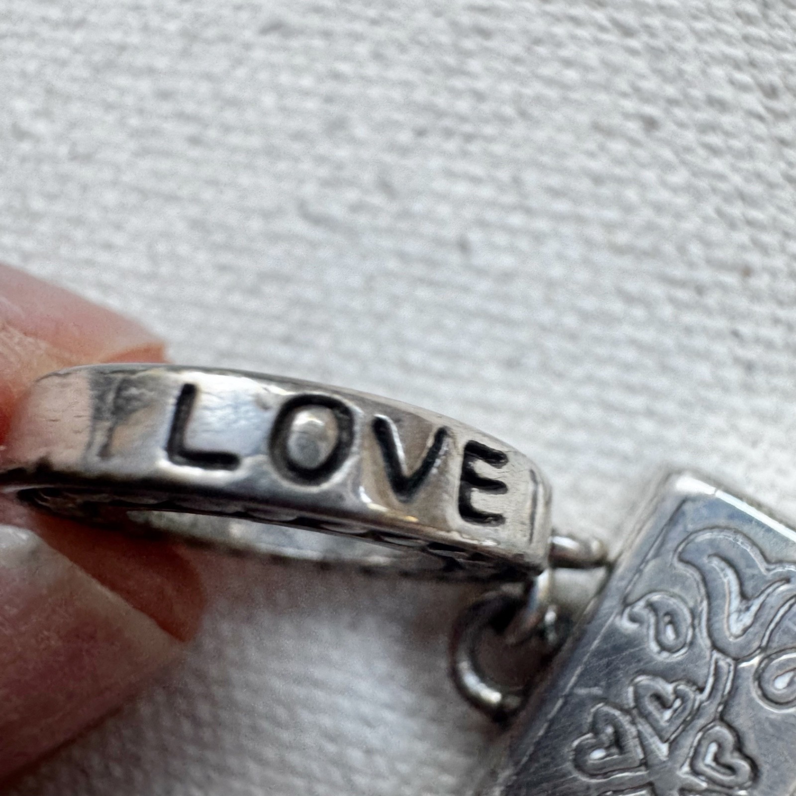 Vintage Brighton Multi Chain Hearts Flowers “Love” Toggle Bracelet Silver Tone