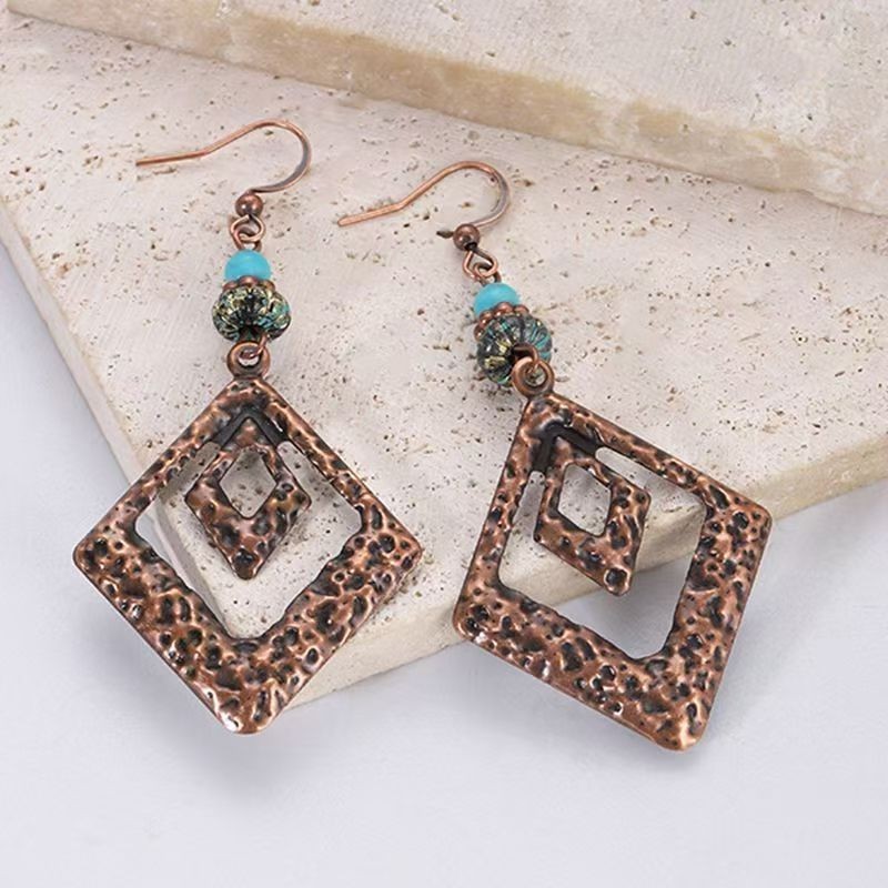 Vintage ethnic style earrings Bohemian Maillard jewelry