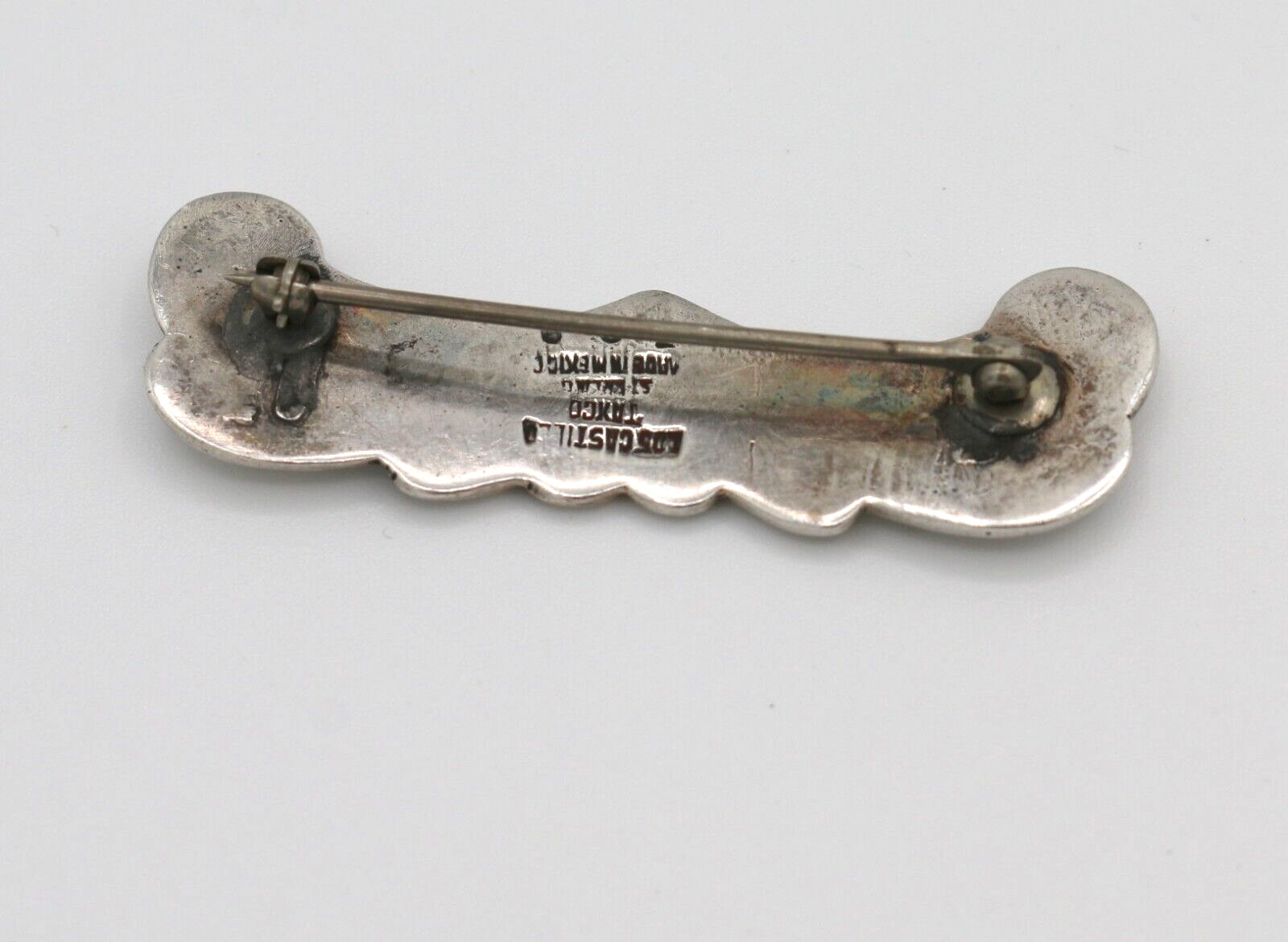 Vintage Los Castillo Sterling Silver 925 Taxco Mexico Modernist Pin Brooch 9.3g