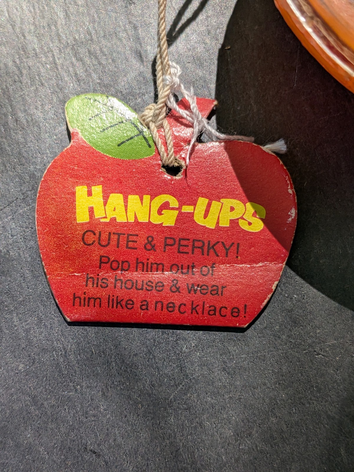 Vintage Fun World Hang Ups ORANGE JUICE Locket Boy Pendant Necklace