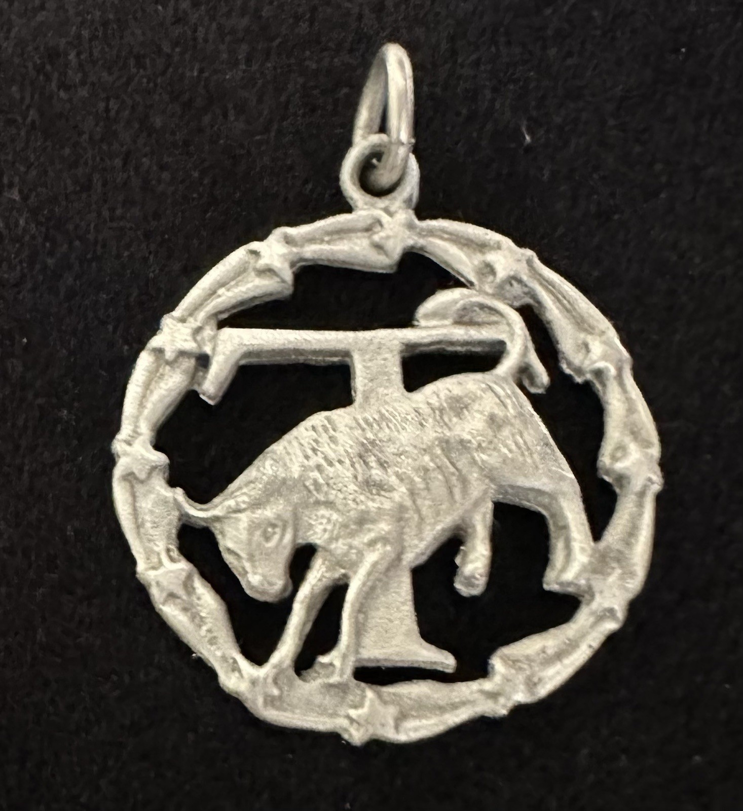 Vintage BDA Pewter Co. Taurus Zodiac Pendant