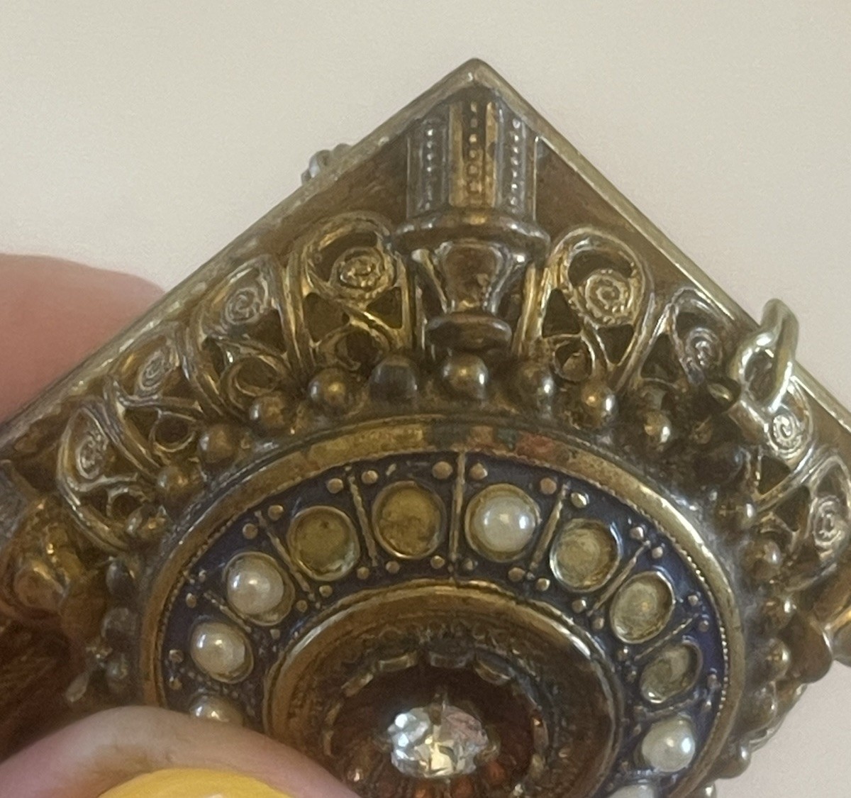 Vintage Walter Lampl Manual Watch Brooch Gold Tone (Filled?) Works/ Keeps Time