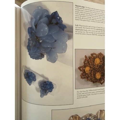 Miriam Haskell Book Piece Vintage Blue Glass Bead Floral Tassel Dress Clip READ