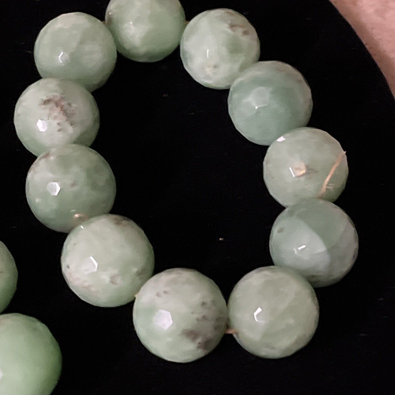 Vintage Estate Large Green Chrysoprase Beaded Necklace Bracelet Earrings Set