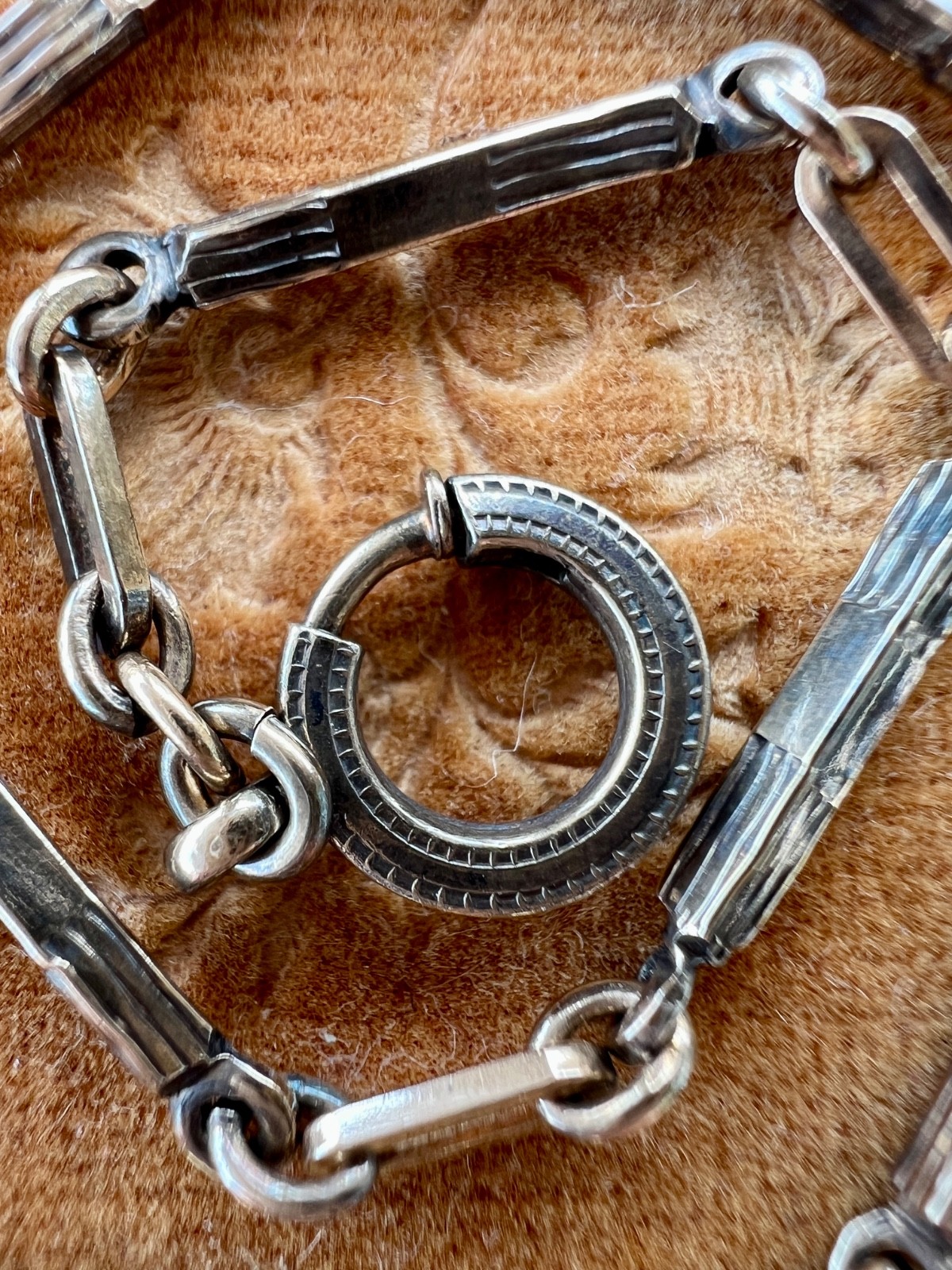 Antique CAM & Co Gold Filled Two Tone Watch Chain Dog Clip 13.25″