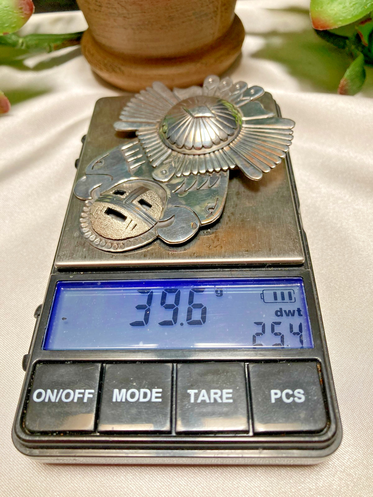 Extremely Rare Eagles Sunface Silver Pendant Renowned Navajo Artist Eddy Chaco