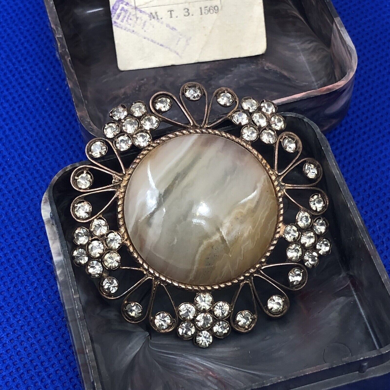 Old Clip Snowflake Brooch Agate Silver 875 Jewelry