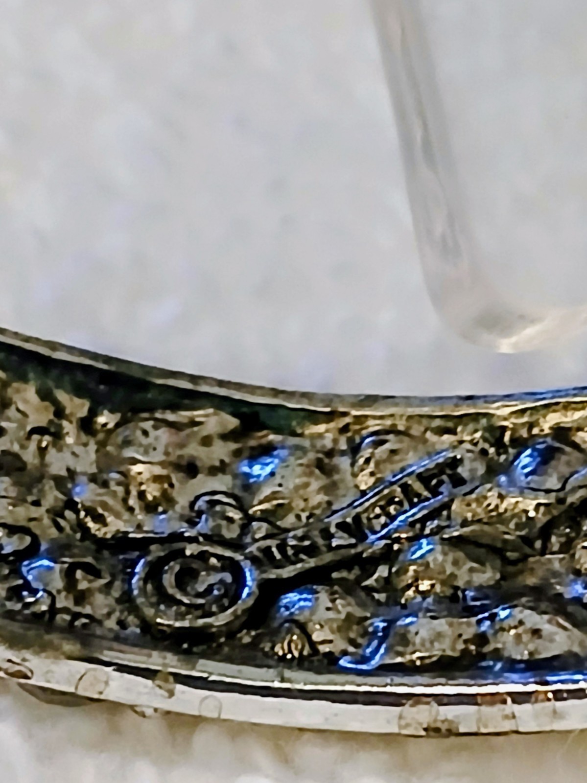 Vintage Signed Hollycraft Hinged Bangle Bracelet Silver Tone Marcasite Style